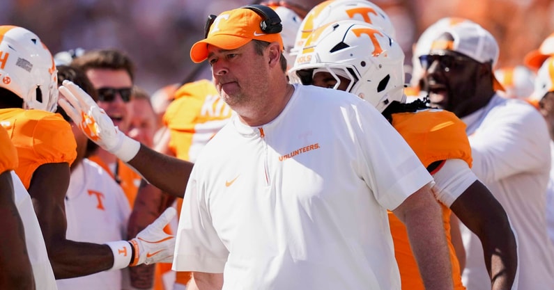 Angelina Alcantar/News Sentinel / USA TODAY NETWORK via Imagn Images | Tennessee head coach Josh Heupel during a NCAA football game between Tennessee and Georgia at Neyland Stadium in Knoxville, Tennessee, on September 13, 2025.