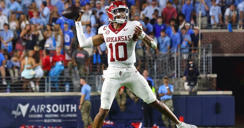 NCAA Football: Arkansas at Mississippi