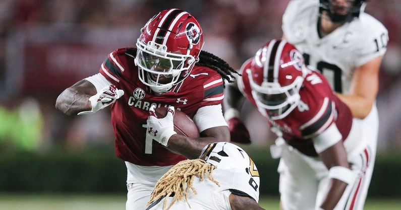 South Carolina RB Rahsul Faison carries the ball against Vanderbilt (Photo: Chris Clark | GamecockCentral.com)