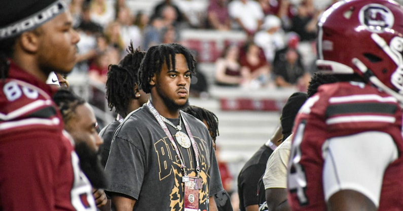 South Carolina flip target Julian Walker on the sideline on Saturday. Photo by: Fisher Brewer | GamecockCentral