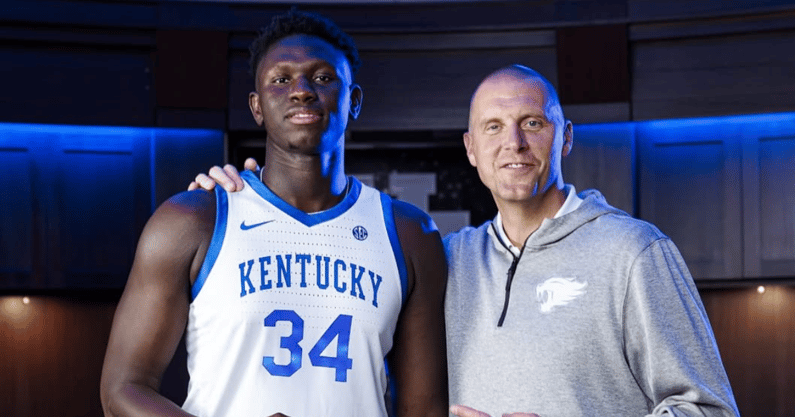 Photo of Arafan Diane (left) and Mark Pope via Instagram: arafandianne | UK Athletics