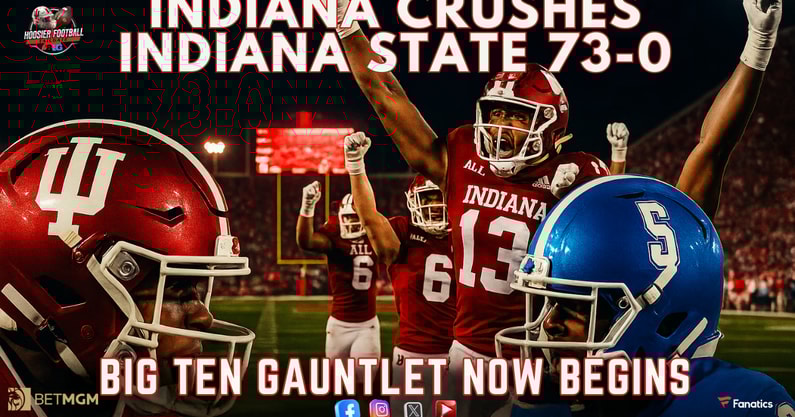 INDIANA CRUSHES INDIANA STATE 73-0