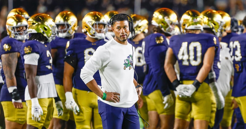 Notre Dame coach Marcus Freeman Texas A&M 2025