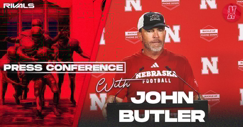 Nebraska football defensive coordinator John Butler during the Huskers' Michigan Week press conference on Tuesday