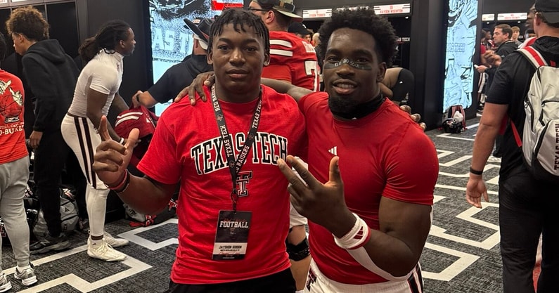 2027 RB Jayshon Gibson with Texas Tech RB J'Koby Williams