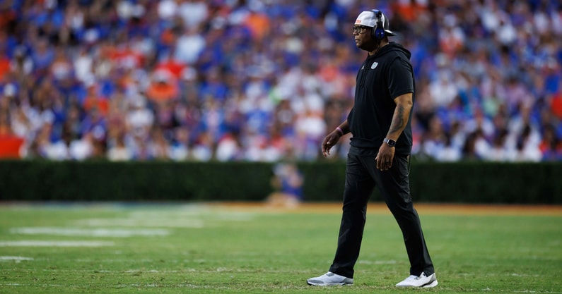 Florida assistant Jabbar Juluke has been suspended for slapping an LSU player before kickoff (Photo: Matt Pendleton-Imagn Images)