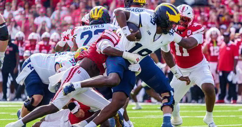 The Nebraska football defense had trouble tackling Michigan QB Bryce Underwood (Imagn Images)