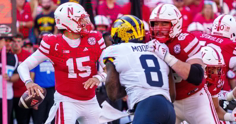 Nebraska football QB Dylan Raiola vs. Michigan