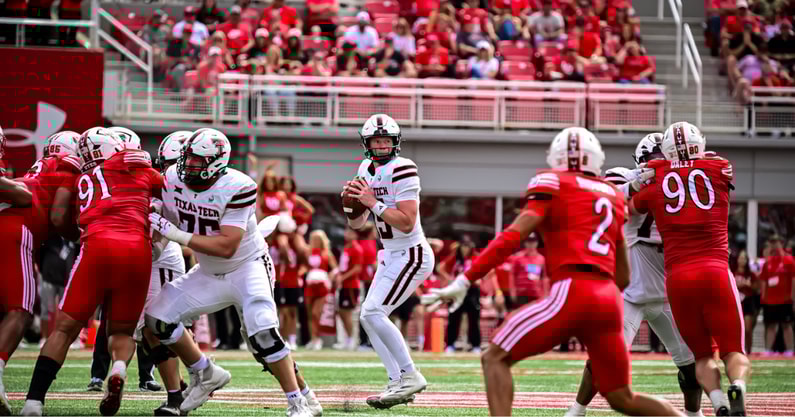 Texas Tech QB Will Hammond delivering a crucial touchdown to seal the victory for the Red Raiders in the 4th quarter