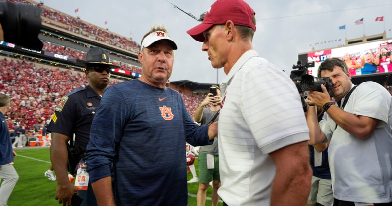 Hugh Freeze and Brent Venables (Photo by USA Today)