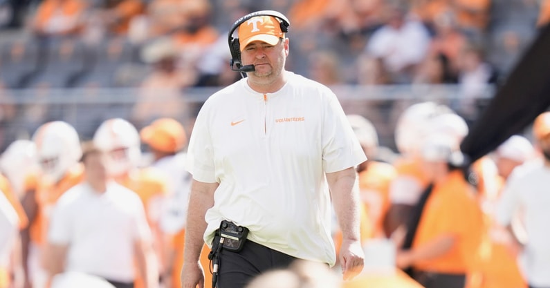 Caitie McMekin/News Sentinel / USA TODAY NETWORK via Imagn Images | Tennessee coach Josh Heupel during a college football game between Tennessee and UAB at Neyland Stadium in Knoxville, Tenn., on Sept. 20, 2025. Tennessee defeated UAB.