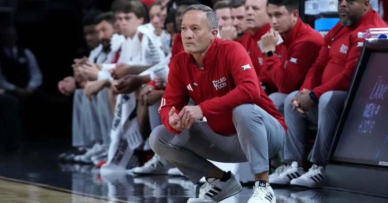 Texas Tech head coach Grant McCasland (photo by Kirby Lee-Imagn Images)