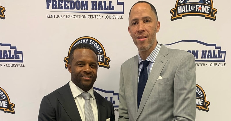 Tayshaun Prince and Randall Cobb inducted into the Kentucky Sports Hall of Fame (Photo via UK Athletics)