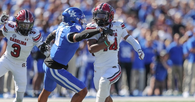 South Carolina WR Jared Brown against Kentucky in 2024 (Photo: CJ Driggers | GamecockCentral.com)