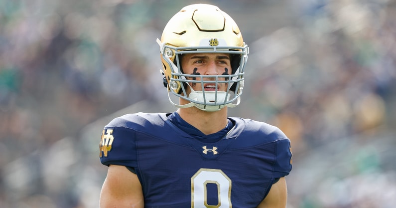 Notre Dame TE Eli Raridon Purdue