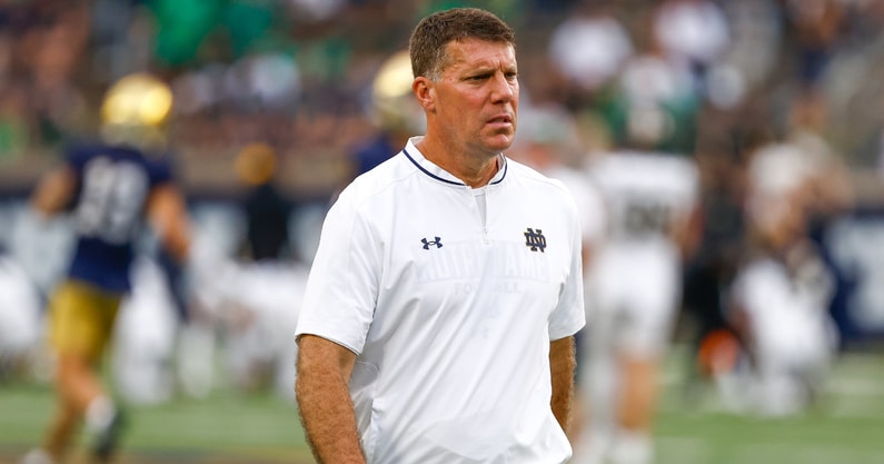Notre Dame defensive coordinator Chris Ash Purdue