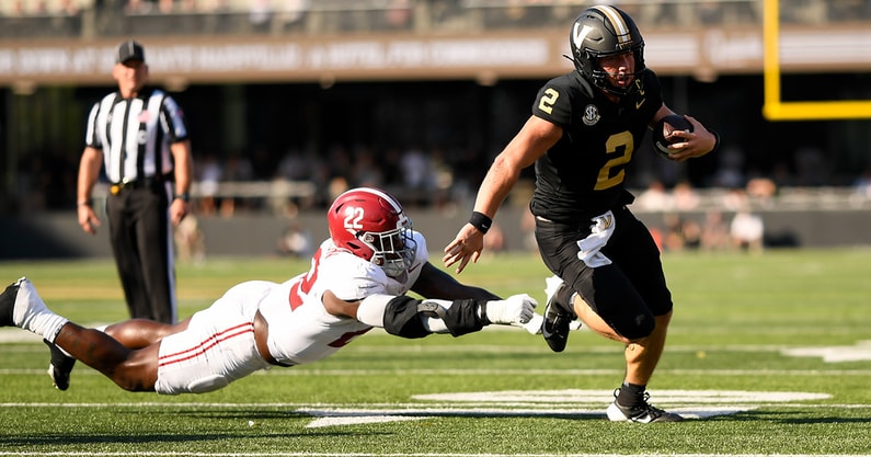 Vanderbilt QB Diego Pavia vs. Alabama in 2024