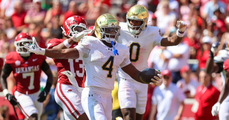 Notre Dame RB Jeremiyah Love Arkansas