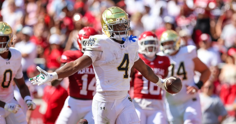 Notre Dame RB Jeremiyah Love Arkansas