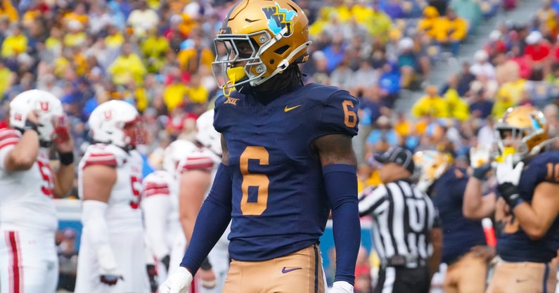 West Virginia defensive back Jordan Scruggs