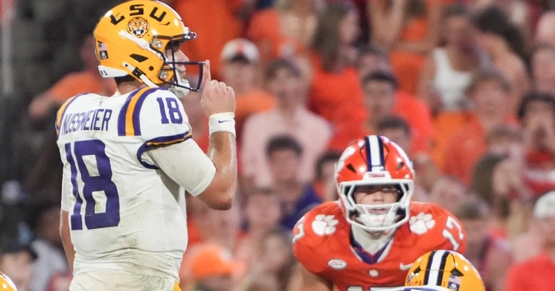 Brian Kelly silenced any talk of LSU QB Garrett Nussmeier needing in-season surgery (Photo: Ken Ruinard / USA Today Network South Carolina)