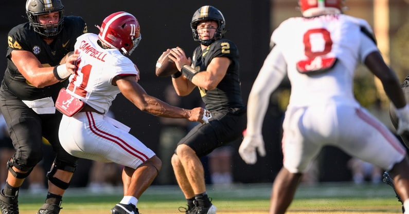 NCAA Football: Alabama at Vanderbilt