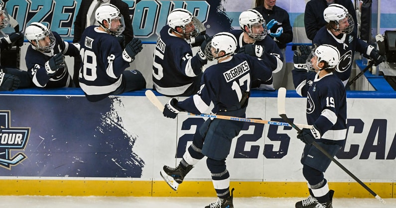 NCAA Hockey: Frozen Four-Semifinals-Game Two-Boston University vs Penn State