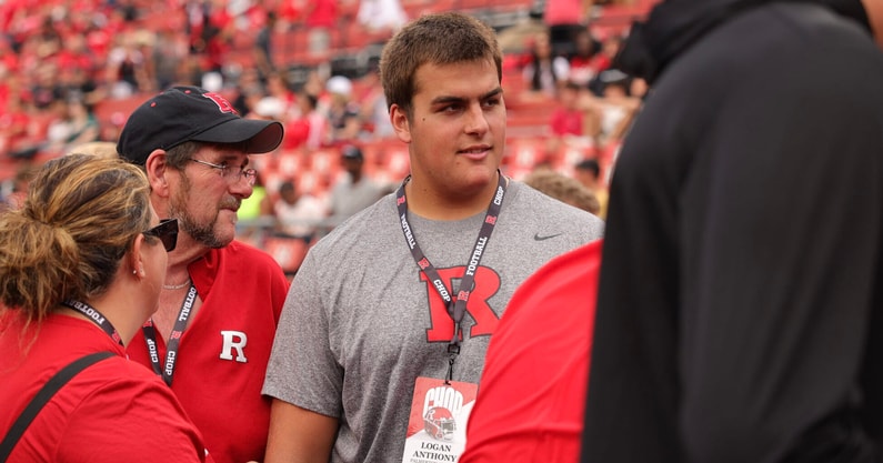2026 OL recruit Logan Anthony on a visit to Rutgers