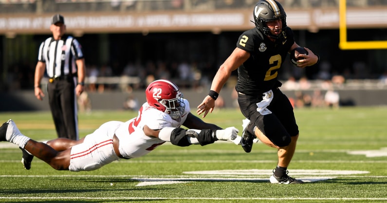 NCAA Football: Alabama at Vanderbilt