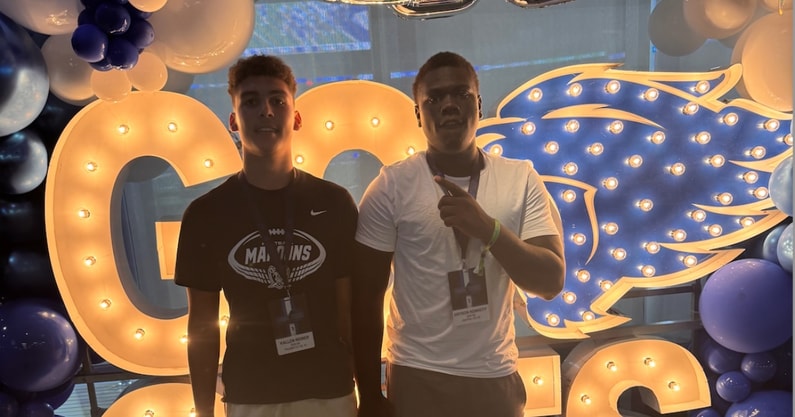 Bryson Kennedy, right, on his Kentucky visit (Photo provided by Bryson Kennedy's father)