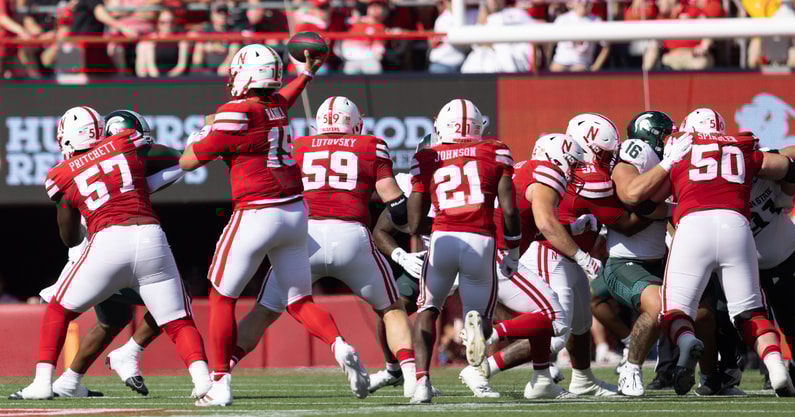 Nebraska football QB Dylan Raiola vs. Michigan State