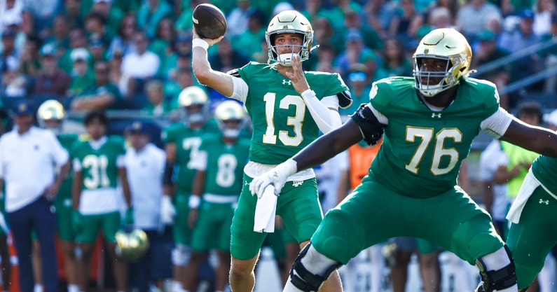 notre dame quarterback CJ Carr