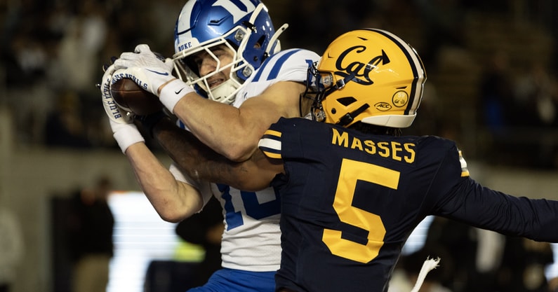 Duke receiver Cooper Barkate