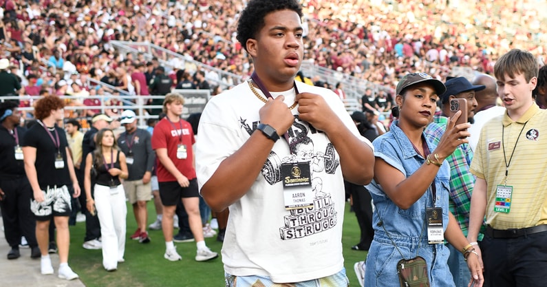Aaron Thomas at Florida State-Miami Game (Bob Myers:Warchant)