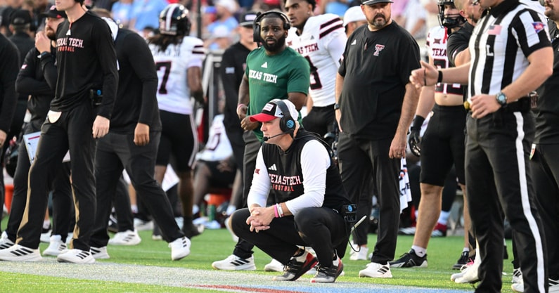 Texas Tech head coach Joey McGuire (Photo by Steven Leija)