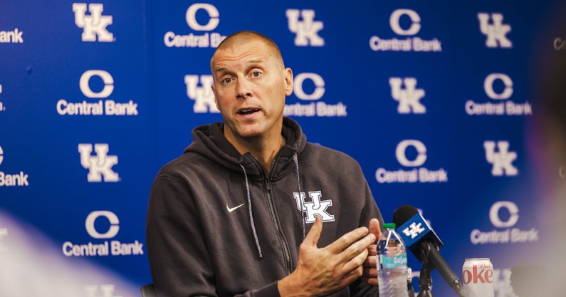 Mark Pope at Kentucky men's basketball Media Day | Aaron Perkins, Kentucky Sports Radio