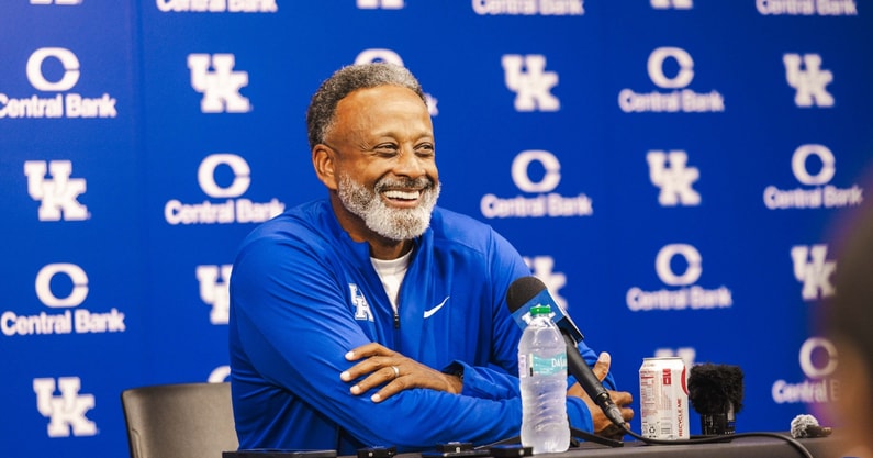 Kentucky women's basketball head coach Kenny Brooks at Media Day | Aaron Perkins, Kentucky Sports Radio