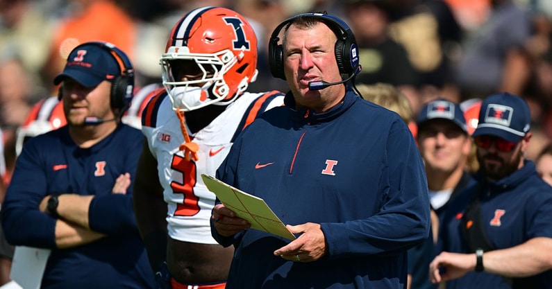 Bret Bielema by © Marc Lebryk-Imagn Images