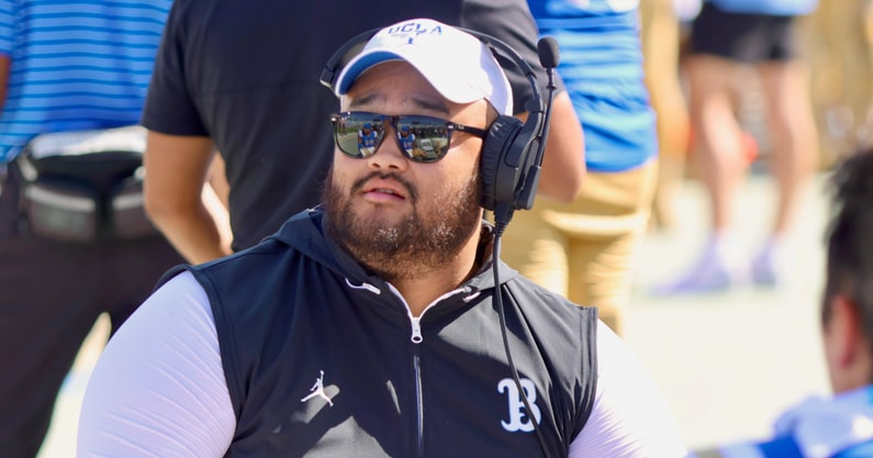 UCLA offensive line coach Andy Kwon
