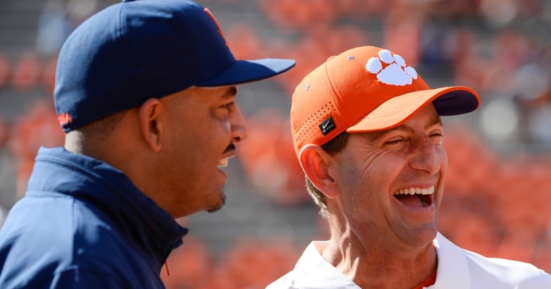 Tony Elliott, Virginia. Dabo Swinney, Clemson