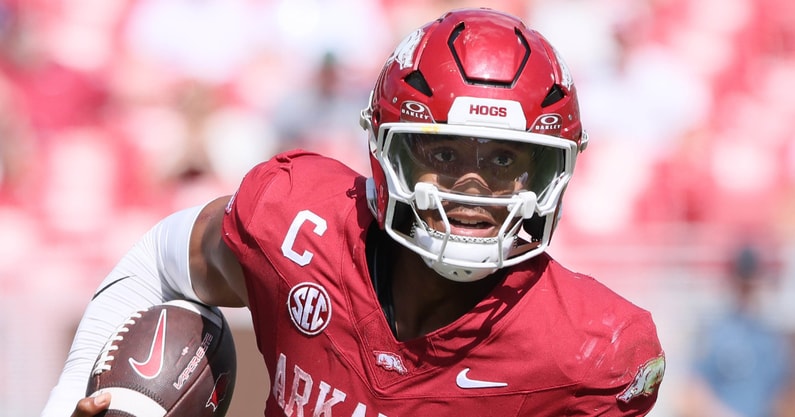 Taylen-Green-reveals-his-reaction-to-Sam-Pittman-firing-Bobby-Petrino-interim-coach-status