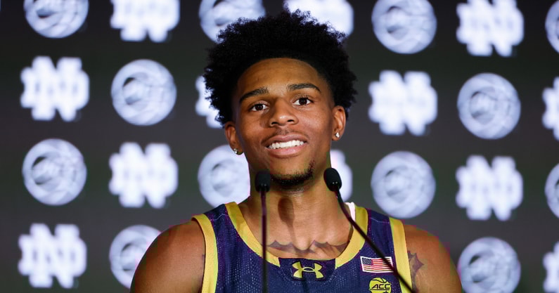 Notre Dame guard Markus Burton ACC Tipoff