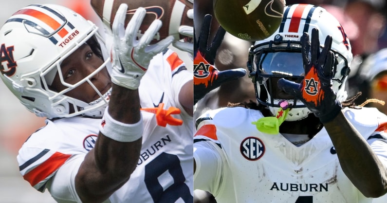 Auburn WRs Cam Coleman, Eric Singleton Jr.