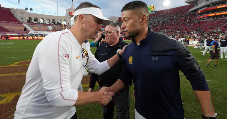 Lincoln Riley and Marcus Freeman