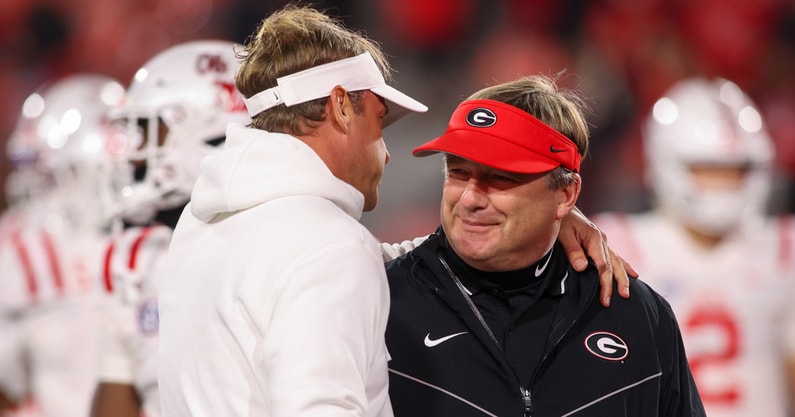 Ole Miss HC Lane Kiffin, Georgia HC Kirby Smart