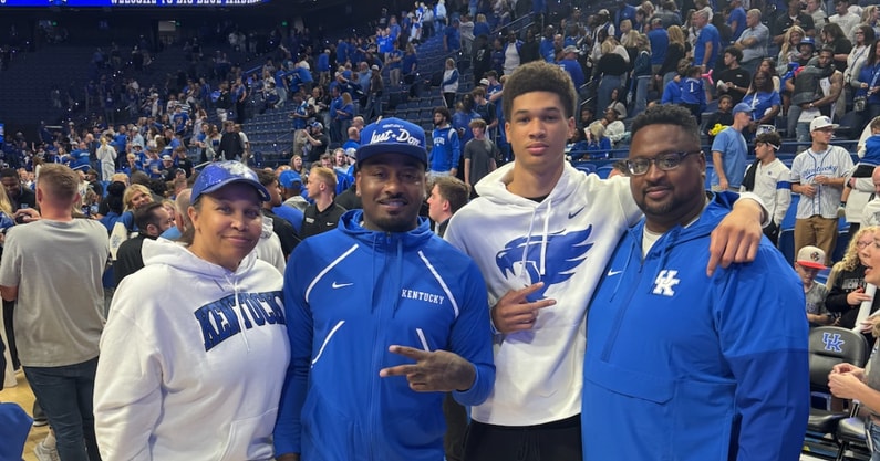 Josh Irving poses with John Wall on Kentucky visit (Photo provided by Josh Irving)