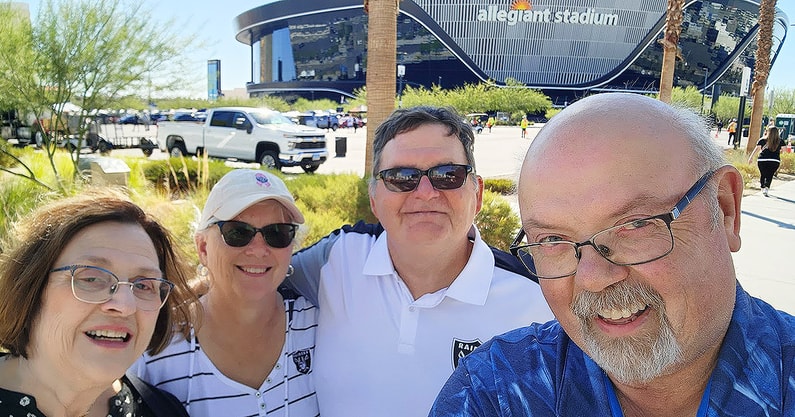 2025 ON3 - Penni, Sue, Tam and Me, Allegiant Stadium, Las Vegas