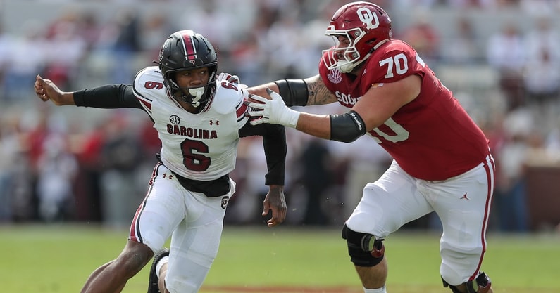 South Carolina's Dylan Stewart against Oklahoma (Photo: CJ Driggers | GamecockCentral.com)