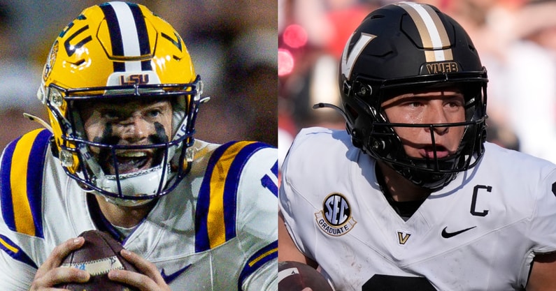 LSU QB Garrett Nussmeier, Vanderbilt QB Diego Pavia