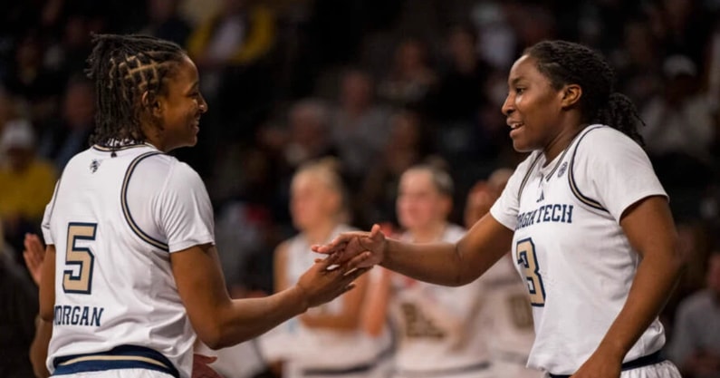 Tonie Morgan (left) and Dani Carnegie - Photo via Georgia Tech Athletics